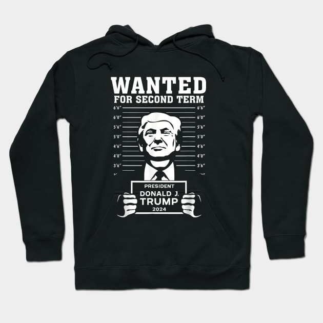 Trump Mugshot, POTUS Mug Shot, Save America, Trump 2024, Trump 45/47, America First, Funny Trump MAGA Gift Hoodie by Hoahip